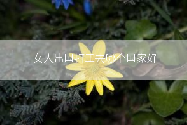 女人出国打工去哪个国家好