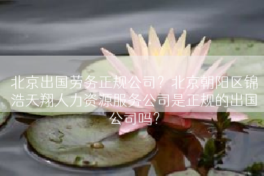 北京出国劳务正规公司？北京朝阳区锦浩天翔人力资源服务公司是正规的出国公司吗？
