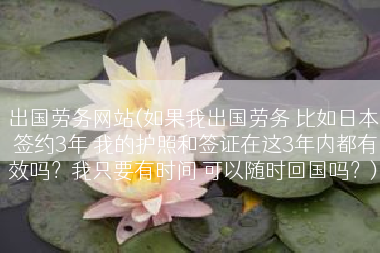 出国劳务网站(如果我出国劳务 比如日本 签约3年 我的护照和签证在这3年内都有效吗？我只要有时间 可以随时回国吗？)