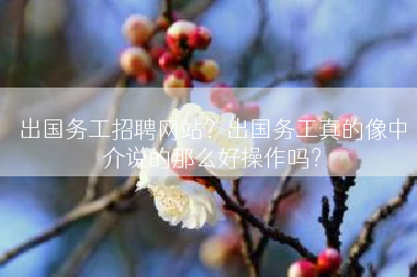 出国务工招聘网站？出国务工真的像中介说的那么好操作吗？