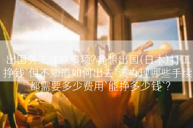 出国务工注意事项?我想出国(日本)打工挣钱`但不知道如何出去`该办理哪些手续`都需要多少费用`能挣多少钱`?
