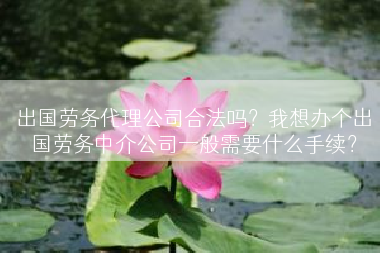 出国劳务代理公司合法吗？我想办个出国劳务中介公司一般需要什么手续？