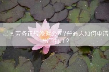 出国劳务正规派遣公司?普通人如何申请出国打工?