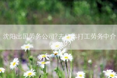 沈阳出国劳务公司?去日本打工劳务中介费多少?