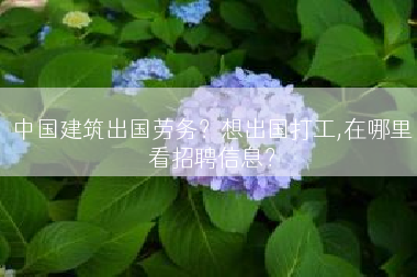 中国建筑出国劳务？想出国打工,在哪里看招聘信息？