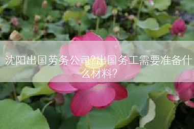沈阳出国劳务公司?出国务工需要准备什么材料?