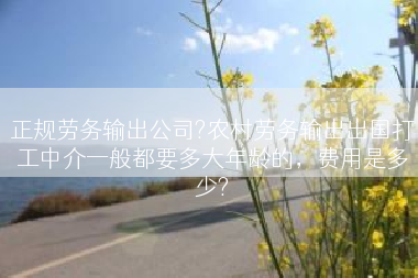正规劳务输出公司?农村劳务输出出国打工中介一般都要多大年龄的，费用是多少?