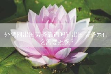 外聘网出国劳务靠谱吗？出国劳务为什么需要担保？