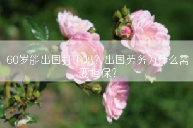 60岁能出国打工吗？出国劳务为什么需要担保？