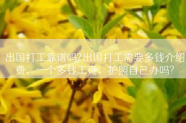 出国打工靠谱吗?出国打工需要多钱介绍费，一个多钱工资，护照自己办吗?