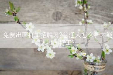 免费出国打工招聘网?普通人怎么样才能去出国打工?
