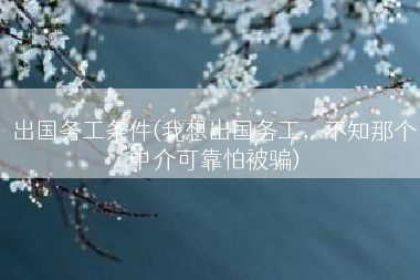 出国务工条件(我想出国务工，不知那个中介可靠怕被骗)