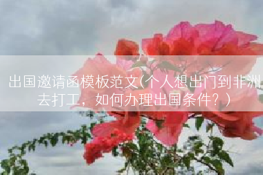 出国邀请函模板范文(个人想出门到非洲去打工，如何办理出国条件？)