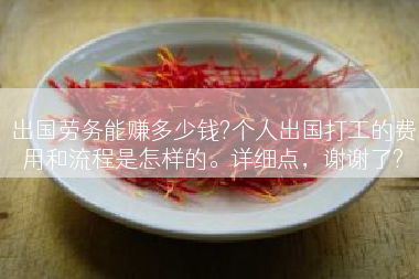 出国劳务能赚多少钱?个人出国打工的费用和流程是怎样的。详细点，谢谢了?