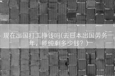 现在出国打工挣钱吗(去日本出国劳务一年，能纯剩多少钱？)