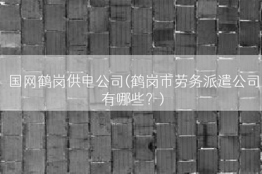 国网鹤岗供电公司(鹤岗市劳务派遣公司有哪些？)