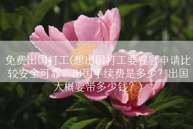免费出国打工(想出国打工要在哪申请比较安全可靠。出国手续费是多少？出国大概要带多少钱？)
