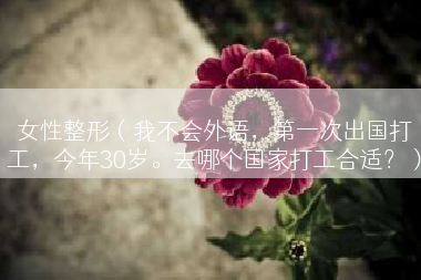 女性整形（我不会外语，第一次出国打工，今年30岁。去哪个国家打工合适？）
