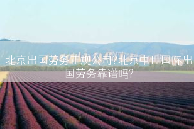 北京出国劳务正规公司?北京中世国际出国劳务靠谱吗?