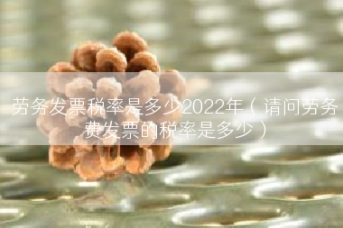 劳务发票税率是多少2022年（请问劳务费发票的税率是多少）