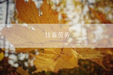 挂靠劳务