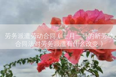 劳务派遣劳动合同（七月一号的新劳动合同法对劳务派遣有什么改变）