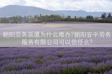朝阳劳务派遣为什么难办?朝阳安平劳务服务有限公司可以信任么?