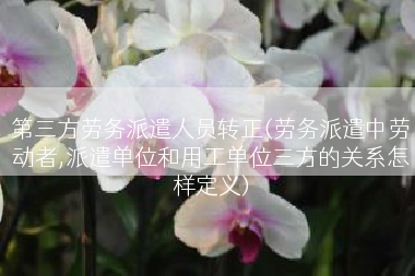 第三方劳务派遣人员转正(劳务派遣中劳动者,派遣单位和用工单位三方的关系怎样定义)