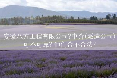 安徽八方工程有限公司?中介(派遣公司)可不可靠? 他们合不合法?