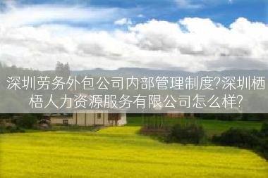 深圳劳务外包公司内部管理制度?深圳栖梧人力资源服务有限公司怎么样?