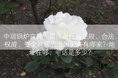 中瑞锅炉官网？请问宿迁最正规、合法、权威、安全可靠的出国劳务有哪家？地址在哪、电话是多少？