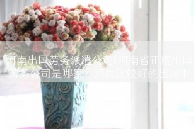 河南出国劳务派遣公司(河南省正规出国劳务公司是哪家？河南比较好的出国中介？)