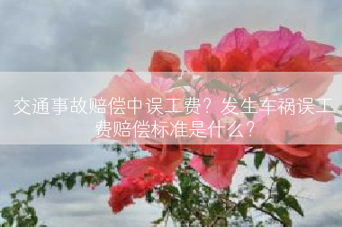 交通事故赔偿中误工费？发生车祸误工费赔偿标准是什么？
