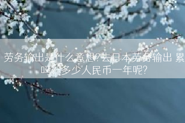 劳务输出是什么意思?去日本劳务输出 累吗？多少人民币一年呢?