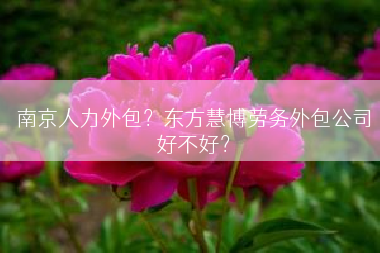 南京人力外包？东方慧博劳务外包公司好不好？