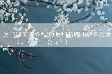 厦门建筑劳务系统(厦门有哪些劳务派遣公司？)
