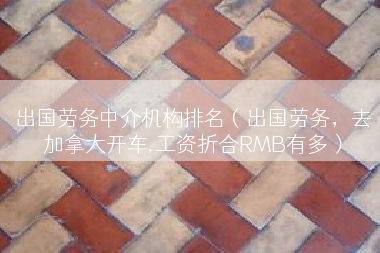 出国劳务中介机构排名（出国劳务，去加拿大开车.工资折合RMB有多）