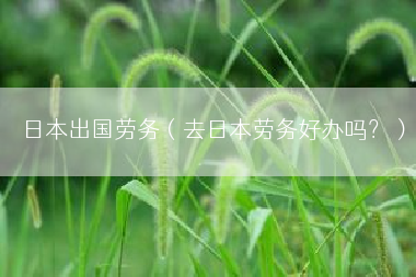 日本出国劳务（去日本劳务好办吗？）