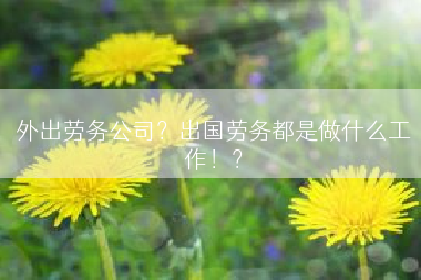 外出劳务公司？出国劳务都是做什么工作！？