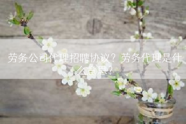 劳务公司代理招聘协议？劳务代理是什么意思？