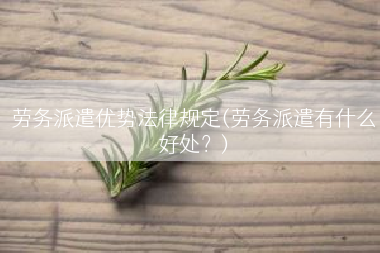 劳务派遣优势法律规定(劳务派遣有什么好处？)