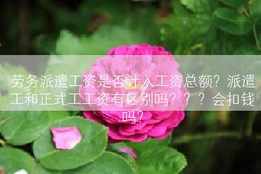 劳务派遣工资是否计入工资总额？派遣工和正式工工资有区别吗？？？会扣钱吗？