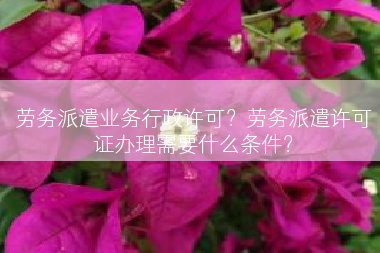 劳务派遣业务行政许可？劳务派遣许可证办理需要什么条件？