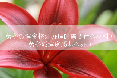 劳务派遣资格证办理时需要什么材料（劳务派遣资质怎么办）
