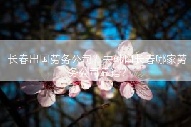 长春出国劳务公司？去韩国长春哪家劳务公司靠谱？