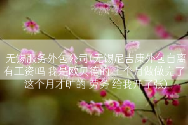 无锡服务外包公司(无锡尼吉康外包自离有工资吗 我是欧贝德的 上个月做做完了 这个月才旷的 劳务 给我开了张)