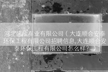河北盛欣车业有限公司（大连顺合安泰环保工程有限公司招聘信息,大连顺合安泰环保工程有限公司怎么样？）