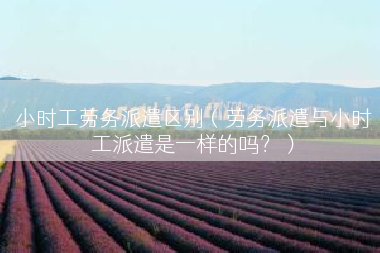 小时工劳务派遣区别（劳务派遣与小时工派遣是一样的吗？）