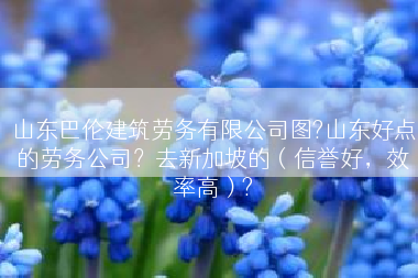 山东巴伦建筑劳务有限公司图?山东好点的劳务公司？去新加坡的（信誉好，效率高）?
