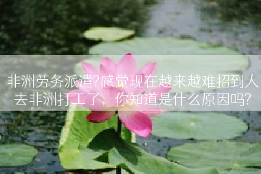 非洲劳务派遣?感觉现在越来越难招到人去非洲打工了，你知道是什么原因吗?